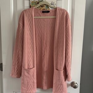 Charter Club Blush Pink Open-Front Cardigan